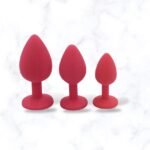 Plug Anal Silicone M / Rouge / Silicone